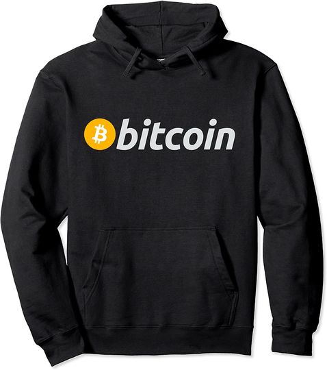 Discover Blockchain Cryptocurrency Black Hoodie Bitcoin Logo