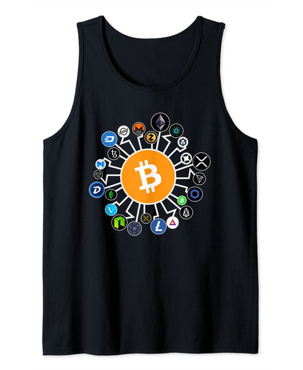Discover Bitcoin Chainlink XRP Blockchain Crypto Cryptocurrency Tank Top
