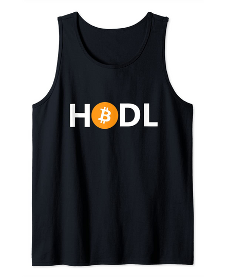Discover HODL Bitcoin Logo Crypto Currency BTC Tank Top