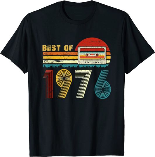 Discover 45Th Bday Gifts Best Of 1976 Retro Cassette Tape T Shirt