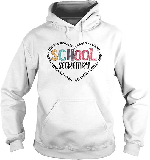 Discover School Secretary, Back To School, Firs Day Of School White Hoodie