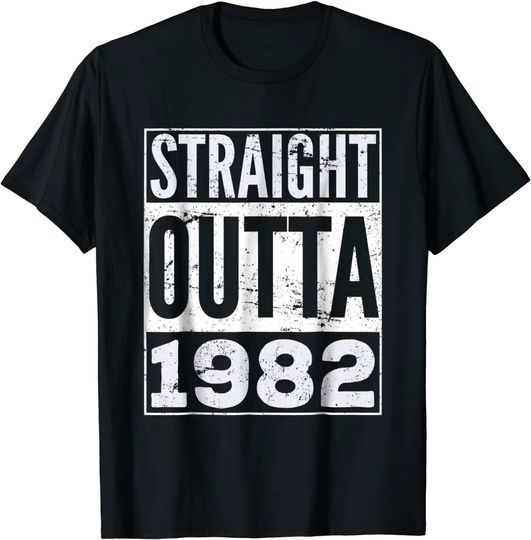 Discover Adult Straight Outta 1982 T-Shirt Funny Birthday T-Shirt