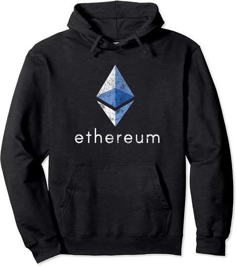 Discover Vintage Ethereum ETH Distressed Pullover Hoodie