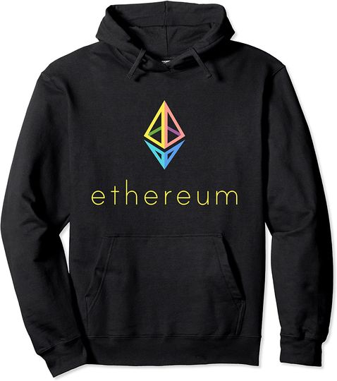 Discover Ethereum Logo Color ETH Coin Crypto Bitcoin Trade Miner Gift Pullover Hoodie