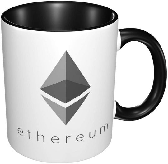 Discover Ethereum Logo Mug Ceramic Coffee Cup Cryptocurrency Travel Mugs For Coffee,Tea,Latte,Beer