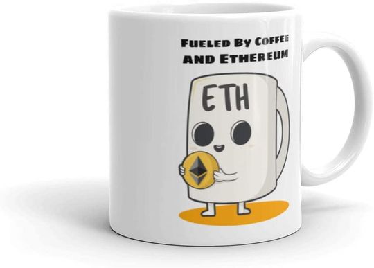 Discover Fueled By Coffee and Ethereum Mug | Cryptocurrency Tea | Crypto Gift | ETH