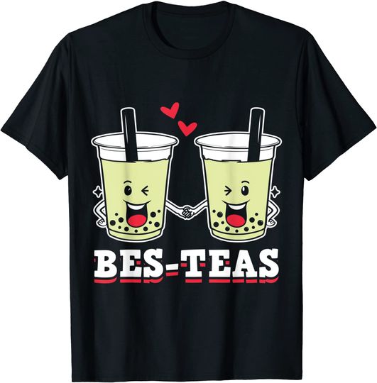Discover Tea Friendship Design Bes-Teas Tea Drinking T-Shirt