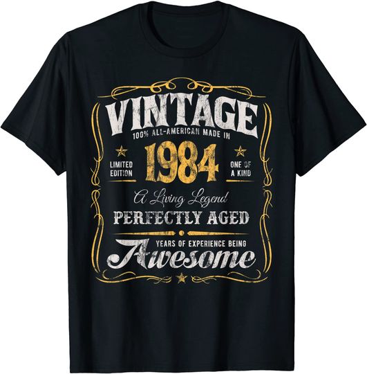 Discover 37th Birthday Classic Made In 1984 Vintage T Shirt