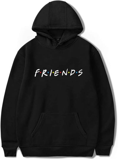 Discover Unisex Friends Print Hoodie Long Sleeve Sweater Hooded Pullover Tops for Men Women