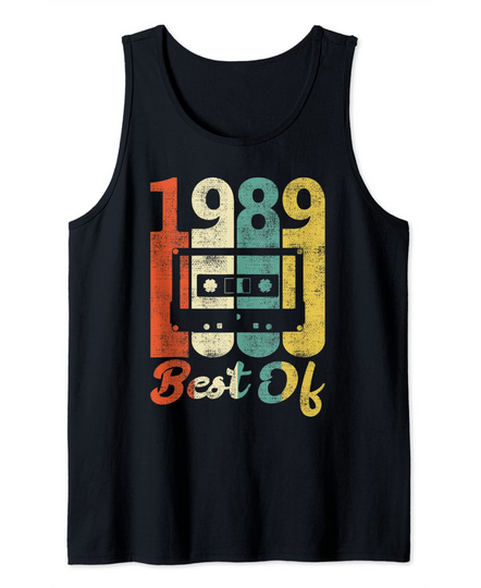 Discover Vintage 32th Birthday Cassette 1989 Best Of Retro 80s Tank Top