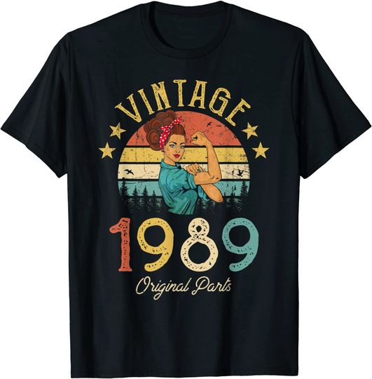 Discover Vintage 1989 Made in 1989 30th birthday 30 Years Old T Shirt