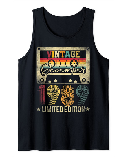 Discover December 1989 31st Birthday Gift Limited Edition Vintage Tank Top