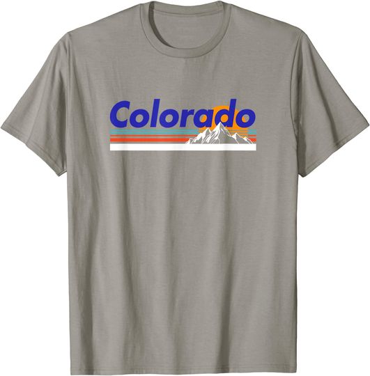 Discover Colorado Mountain Outdoor Retro Landscape T-Shirt