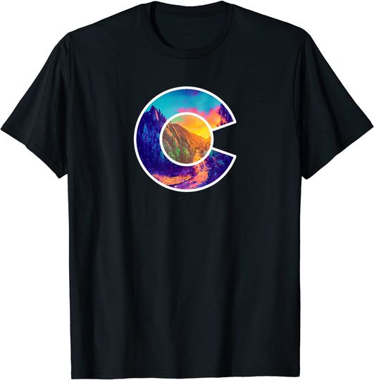 Discover Colorado Mountain Colorado C Graphic - MountainSunset Design T-Shirt