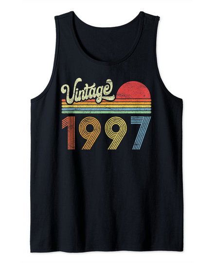 Discover Vintage Born Made 1997 Retro Sunset Tank Top