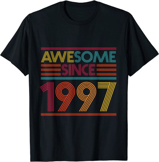 Discover 24th Birthday Retro Awesome Since 1997 T Shirt