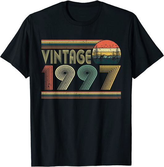 Discover Born In 1997 Vintage 24th Birthday Men Women 24 Years Old T Shirt