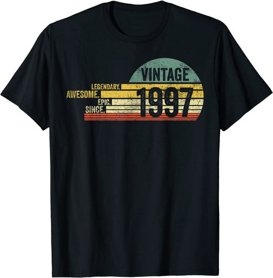 Discover 24 Year Old Legendary Retro Vintage Awesome Birthday 1997 T Shirt