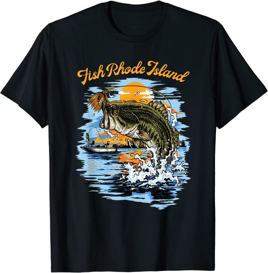 Discover Largemouth Bass Fishing T-shirt | Fish Rhode Island T-Shirt