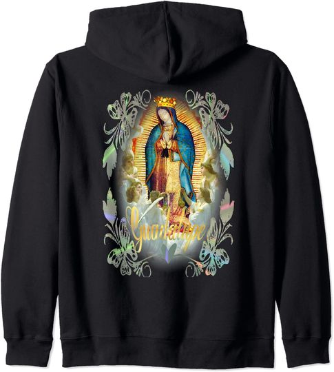 Discover Our Lady of Guadalupe Catholic Mexican Virgin Mary Hoodie