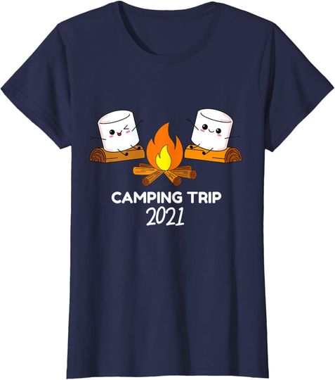 Discover Cute Family Camping Trip 2021 Campfire Crew Road Trip T-Shirt