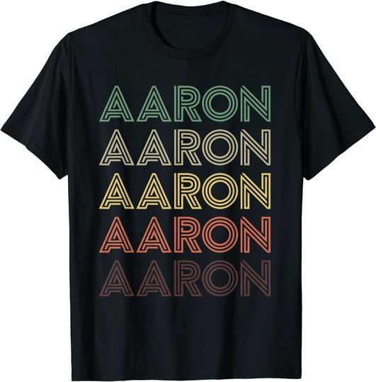 Discover Aaron Name, Retro First Name T-Shirt