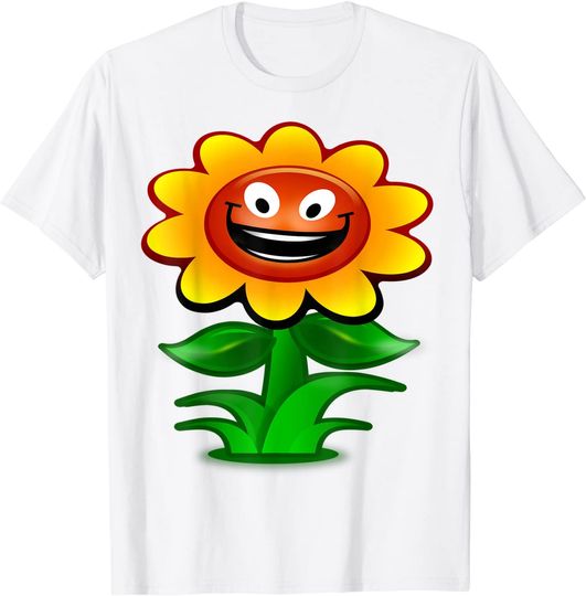 Discover Happy Sunflower Cartoon T-Shirt