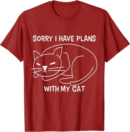 Discover Sorry I Have Plans With My Cat T-Shirt