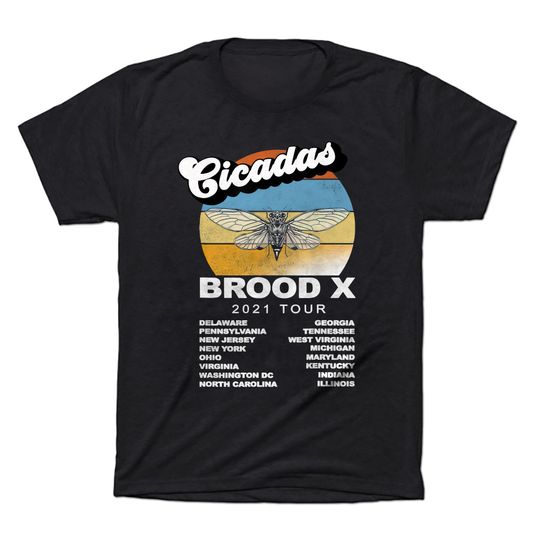Discover Cicada Unisex T Shirt Brood X 2021 Tour
