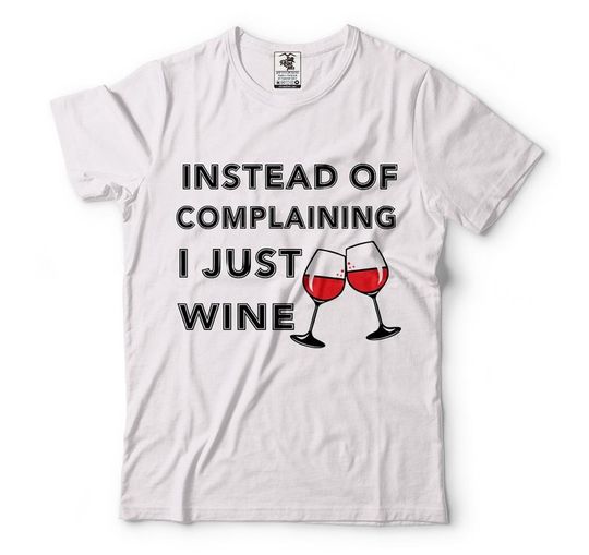 Discover Funny Drinking T-Shirt, Wine T-Shirt, Drinking Wine, The Lonely With Wine