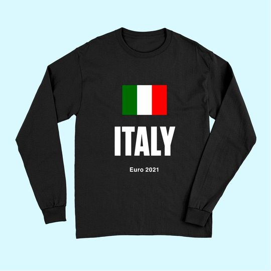 Discover Euro 2021 Men's Long Sleeves Italy Double Sided Team Flag