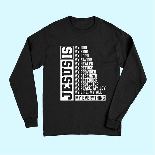 Discover Faith Cross Christian Religious Jesus Lord Gift Jesus Long Sleeves