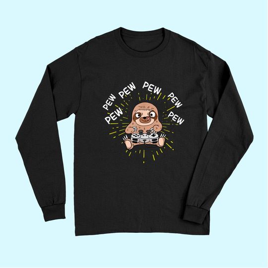 Discover Pew Gamer Sloth Gaming Long Sleeves