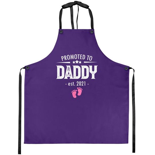 Discover Promoted To Daddy 2021 Soon To Be Dad Husband Girl Gift Apron