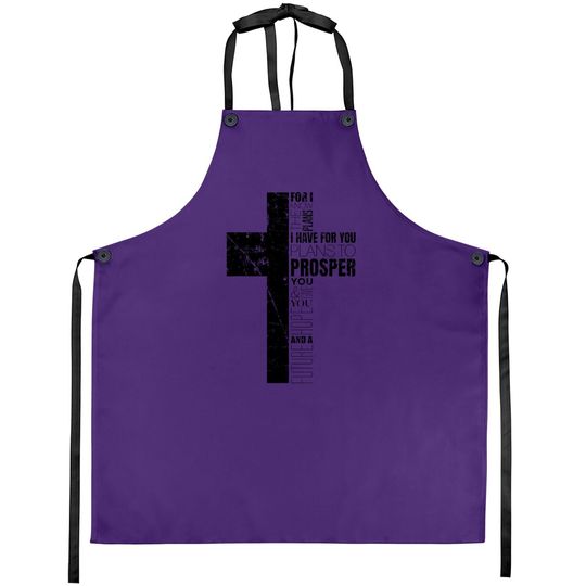 Discover Jeremiah 29:11 Christian Bible Verse Gifts Cross Religious Apron