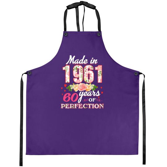 Discover Made In 1961 Design 60 Years Old 60th Birthday Apron