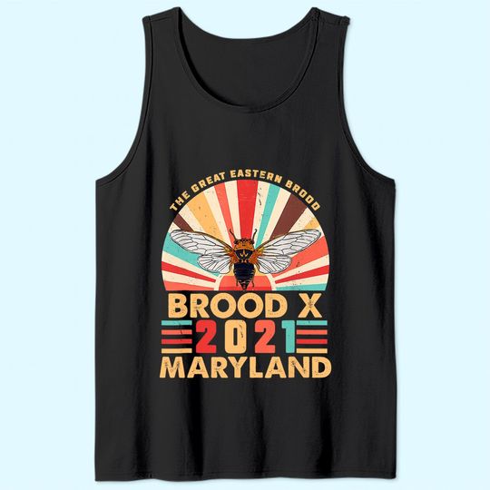 Discover Cicada Men's Tank Top Great Eastern Brood X 2021 Maryland