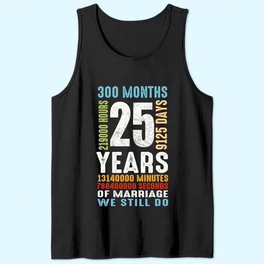 Discover 25 Years Wedding Anniversary Costume Couple Matching Tank Top