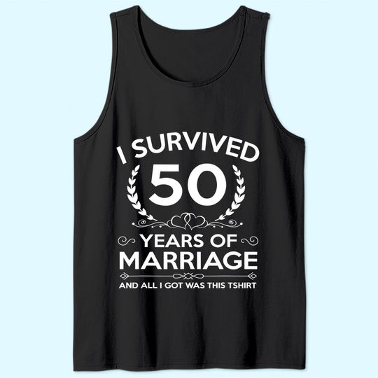 Discover 50th Wedding Anniversary Gifts Couples Husband Wife 50 Years Tank Top