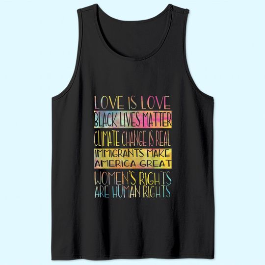 Discover Love Is Love Black Lives Matter Equality Feminist Tank Top