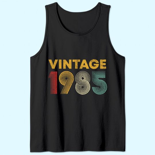 Discover Vintage 1985 36th Birthday Gift Men Women 36 Years Old Tank Top