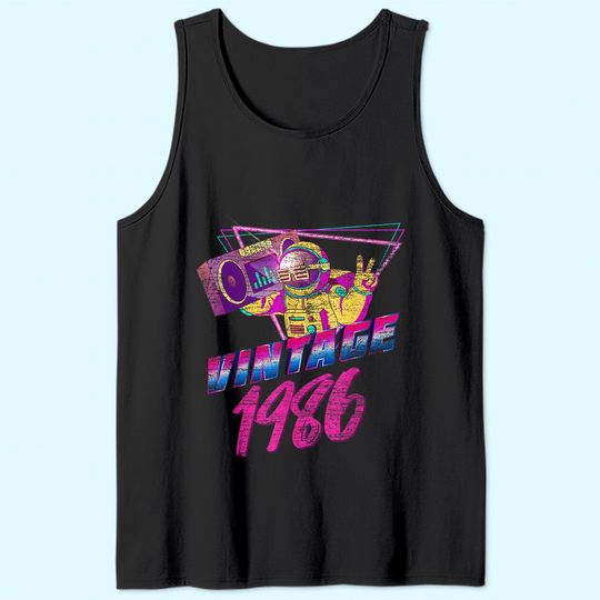 Discover 35th Birthday Vintage 1986 Tank Top