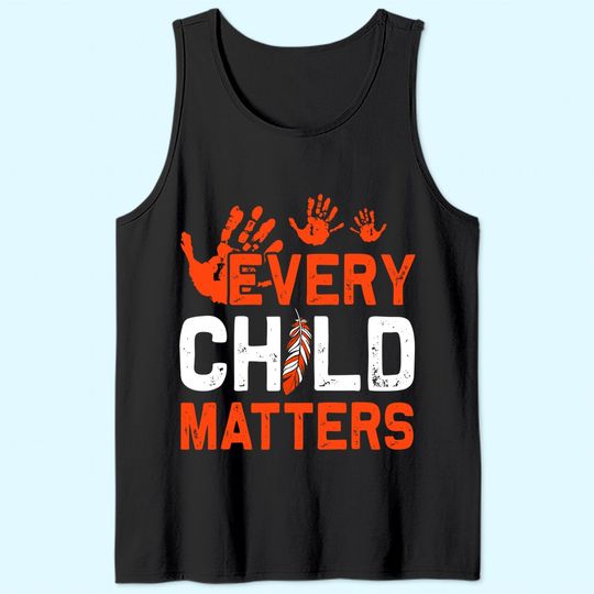 Discover Men's Tank Top Every Child Matters Indigenous People Orange Day