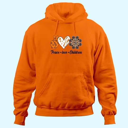 Discover Every Child Matters Men's Hoodie Peace Love Children