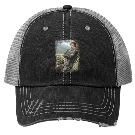 Discover Outlander Jamie With Series Logo Trucker Hat