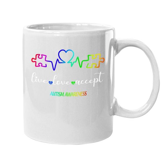 Discover Live Love Accept Autism Awareness Classic Mug