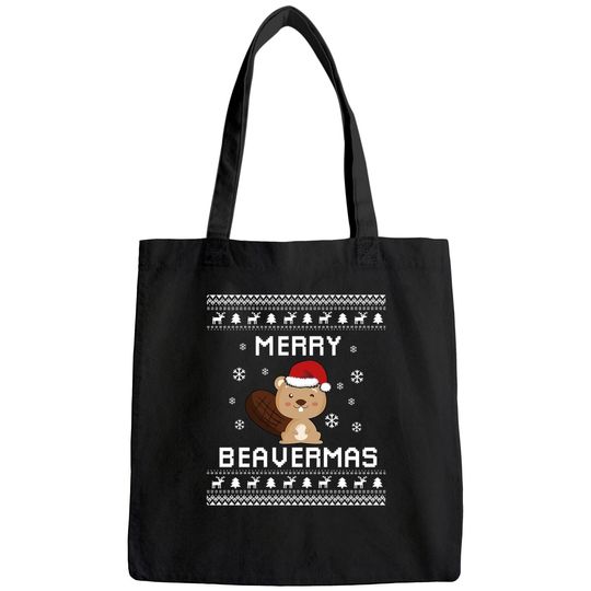 Discover Merry Beavermas Jumper Holiday Gift Classic Bags