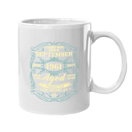 Discover September 1961 60th Birthday Gift 60 Year Coffee Mug