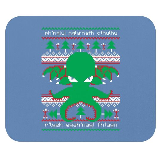 Discover Cthulhu Christmas Ugly Mouse Pads