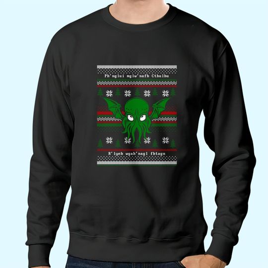 Discover Cthulhu Cultist Christmas Sweatshirts